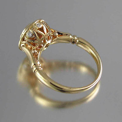 Gold Exquisite Micro-inlaid Ring Set for women